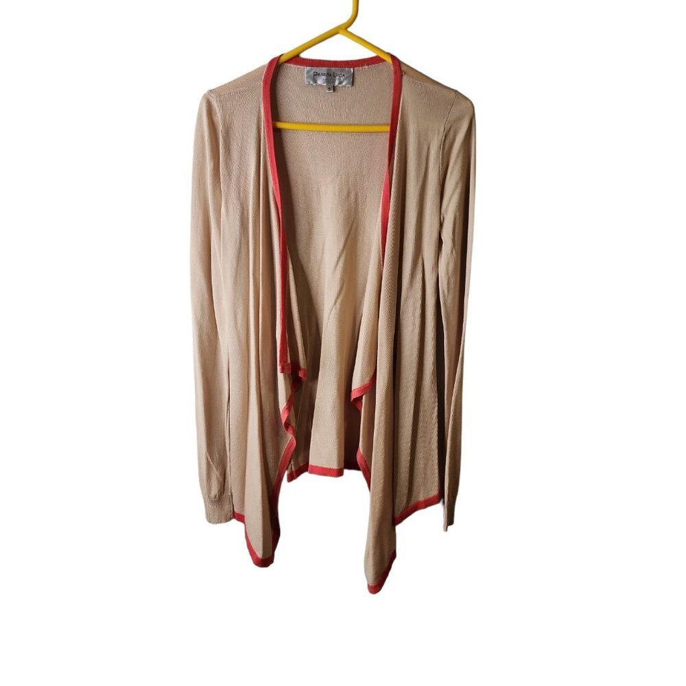 Patrizia Luca Milano Small Women's Cardigan Top Open Front Draped